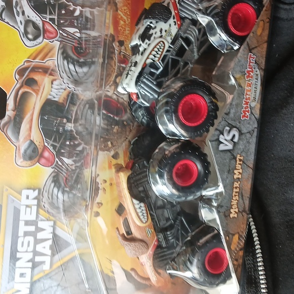 Double MUTT  Monster Jam Toy Truck Set - Black and Red. - Picture 1 of 5
